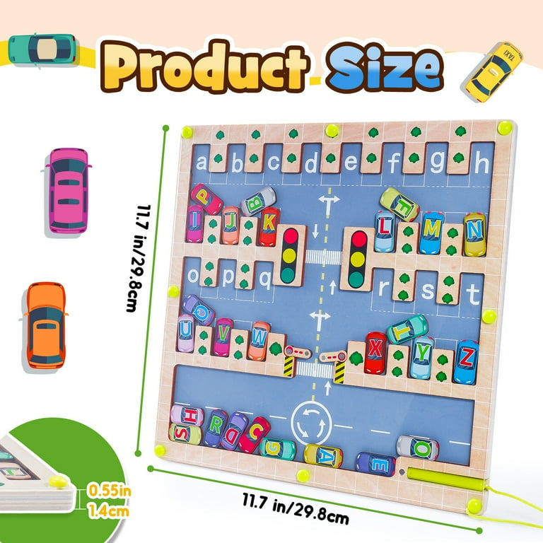 Magnetic Alphabet Parking Maze - Learn Fun