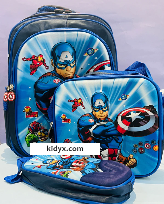 School Combo - 16” School Bag with Lunchbag and Pouch
