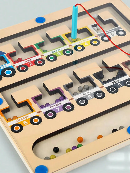 Magnetic Location Maze for Kids - Recognise Numbers, Colors !!