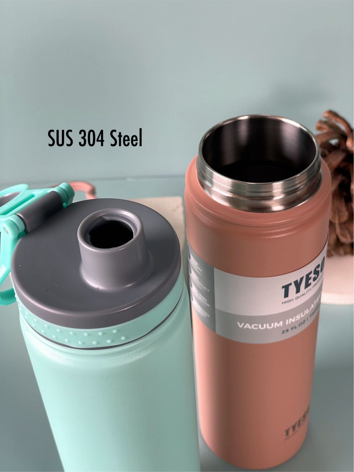 Tyeso - 750ml Vacuum Steel Bottle (Hot/Cold)