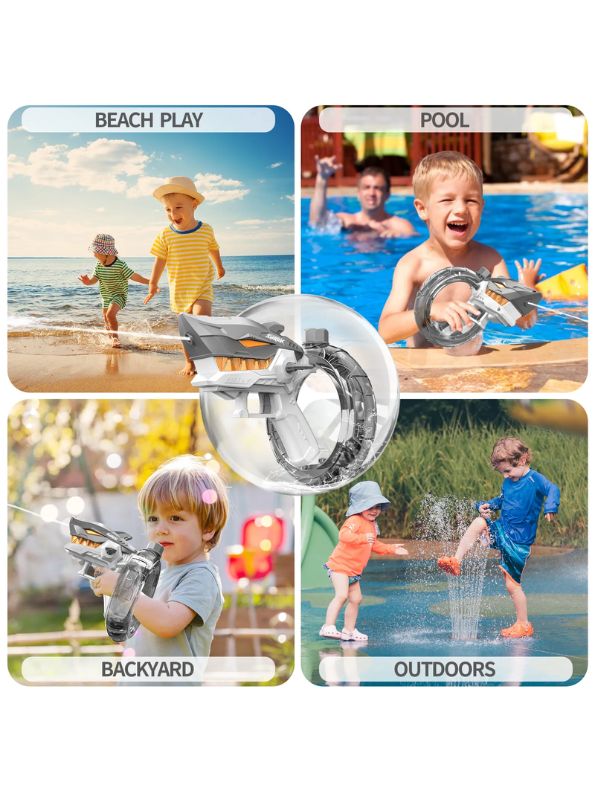 SharkBlaze - Automatic High Pressure Spray Gun for Kids - 28ft