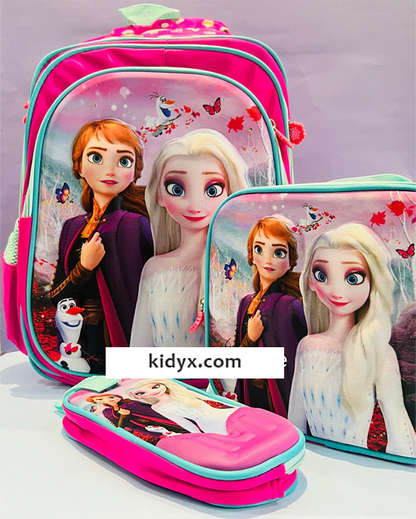 School Combo - 16” School Bag with Lunchbag and Pouch