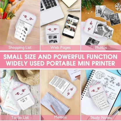 Sicker printer for kids (Bluetooth, include bag, sticker, print roll 5 piece)