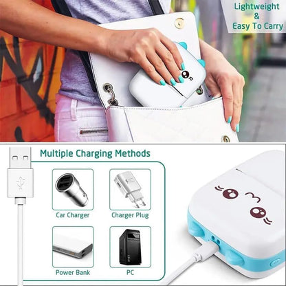 Sicker printer for kids (Bluetooth, include bag, sticker, print roll 5 piece)
