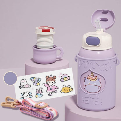 Smart Silicone Sleeve Straw Insulated Sipper/Flask | 500ml | SUS316