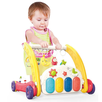 2 In 1 Baby Walker & Piano Rack | Baby Gym Play Mat