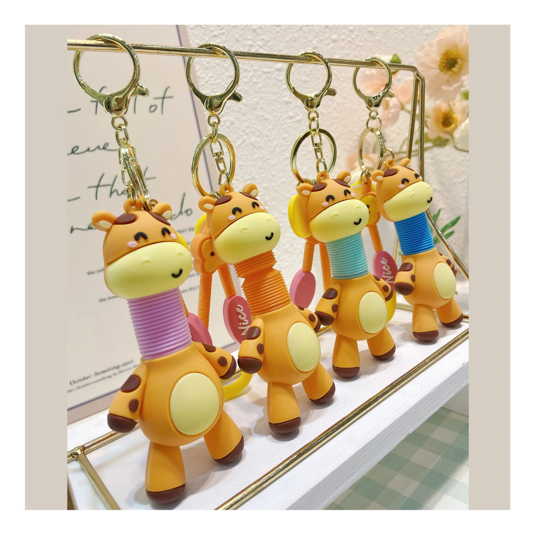 Giraffe Neck Pop It Keychain -  3D Silicone