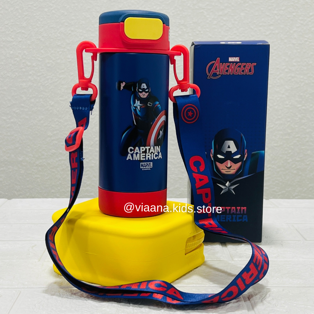 Mickey/Avenger Straw Thermos Cup | SUS316 | 430ml