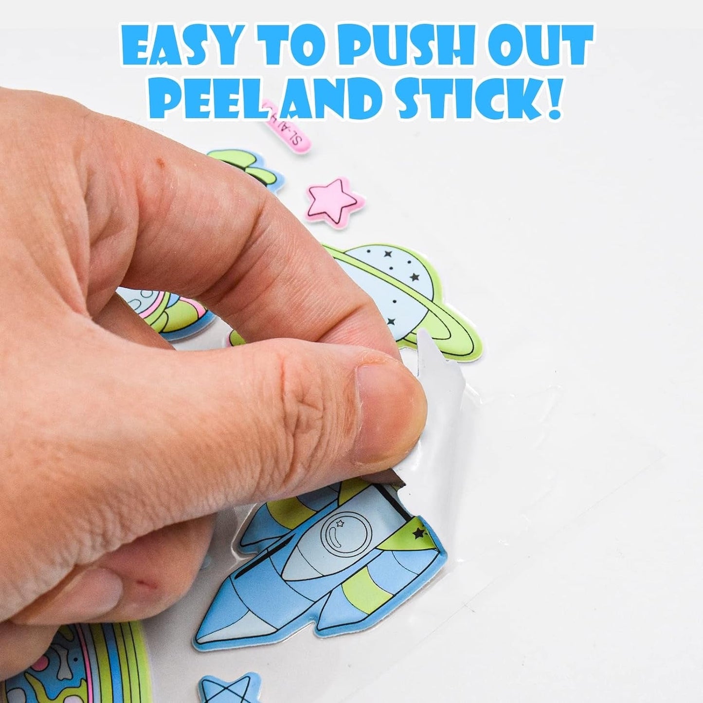 3D Space Puffy - Glow in Night Stickers