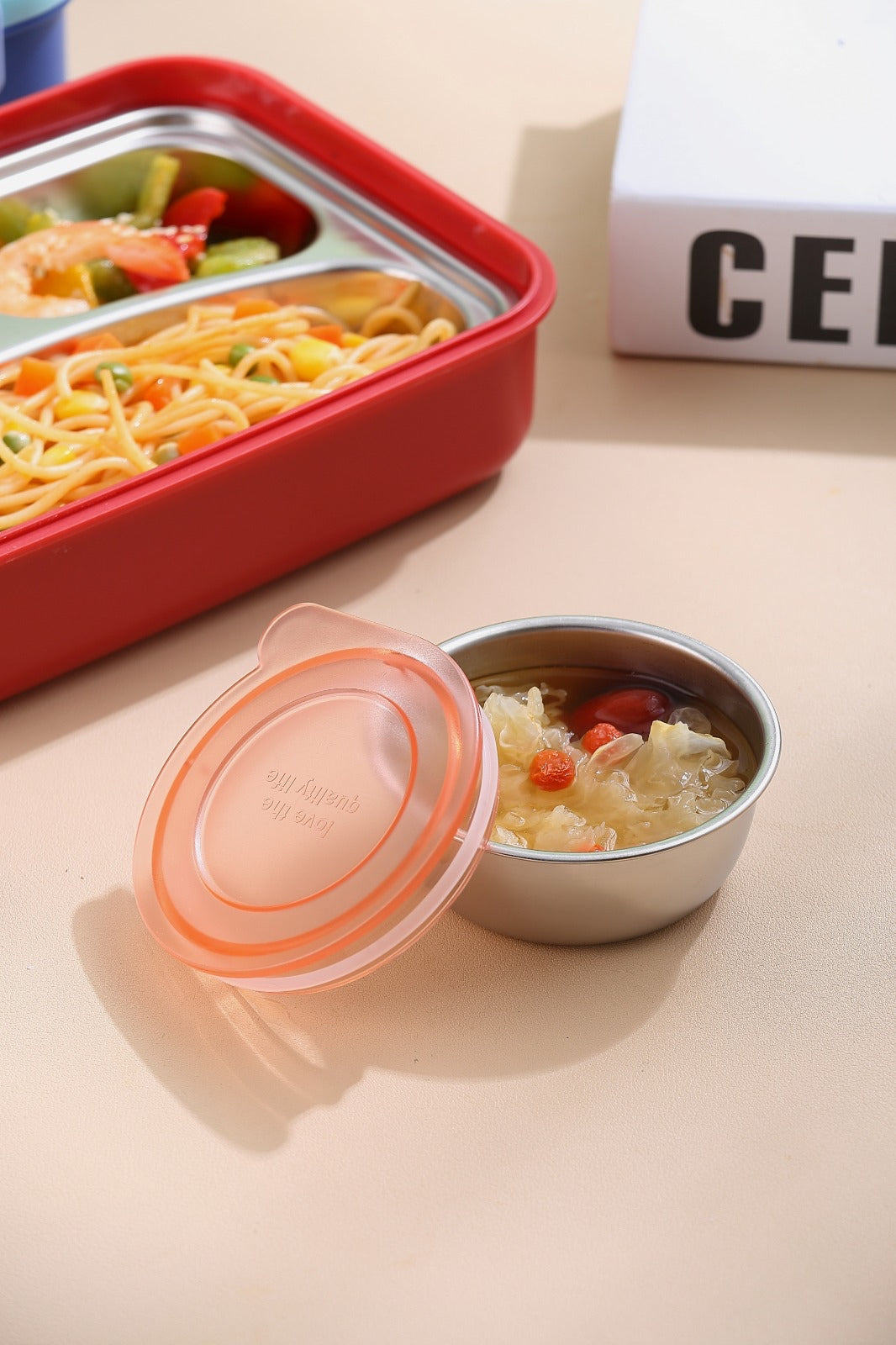 6 Compartments Cherry Berry Lunchbox (For Kids/Teenagers)