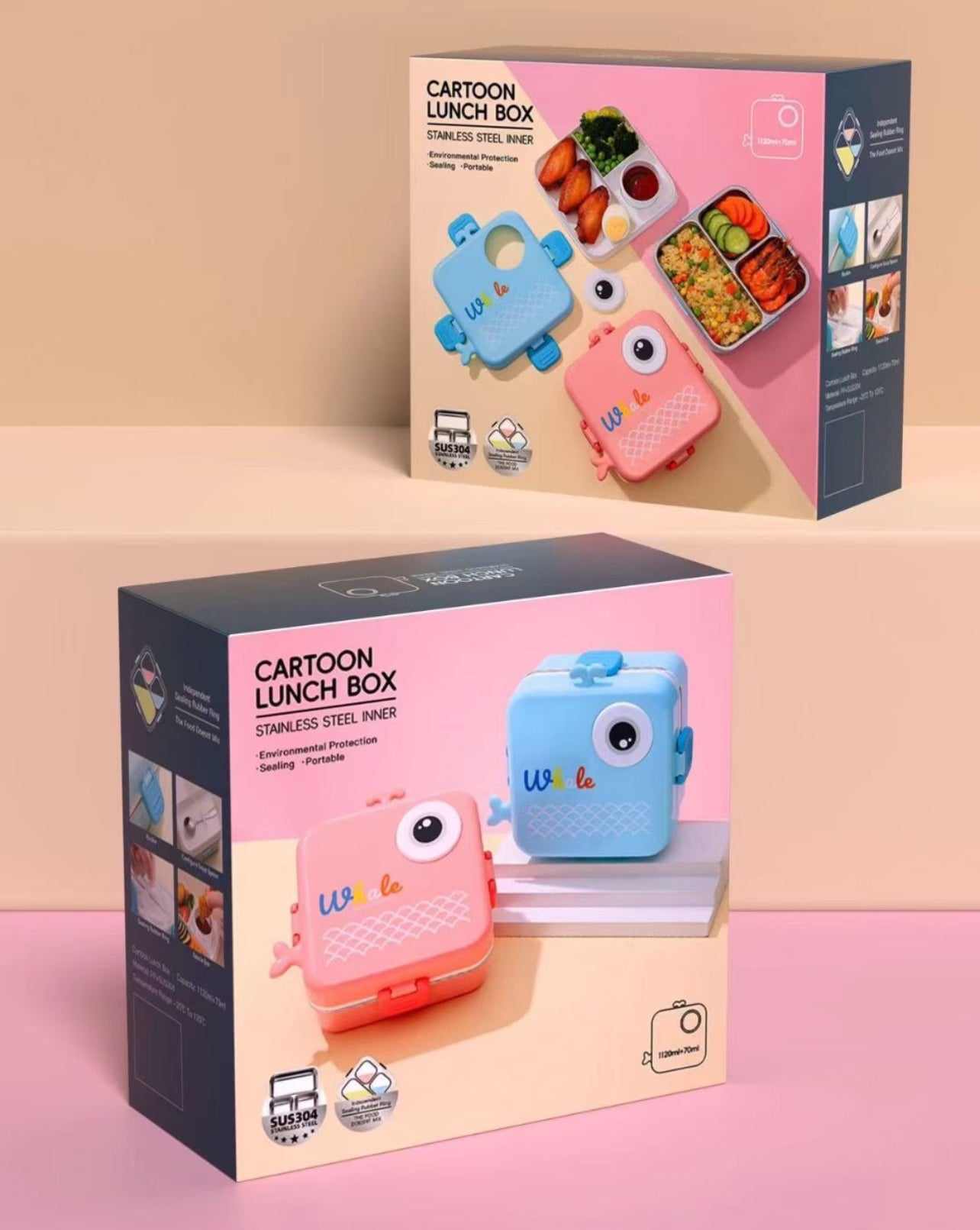 Cartoon Bento Box - Stainless Steel