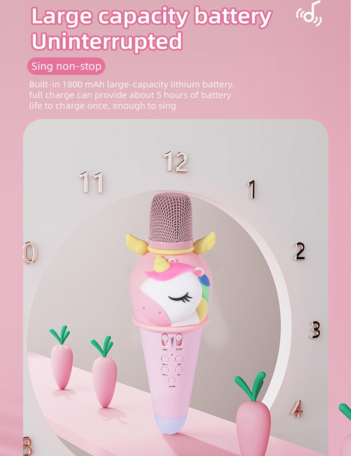 Sing Along  Mike - In Built Cute Bluetooth Mike with Speaker