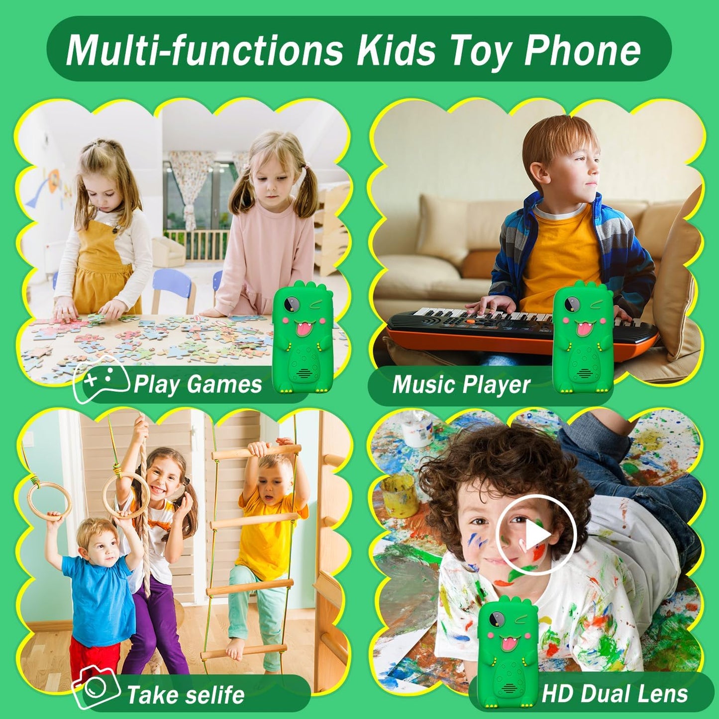 smartphone for kids (in built camera, learning games, MP 3 music player, video recorder)