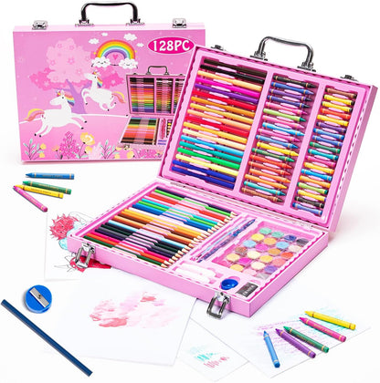 Art and Craft Kit for kids (Coloured Pencil, Markers, Water colours, Tube colours, Sketchpens, Oil pastel, Brushes)