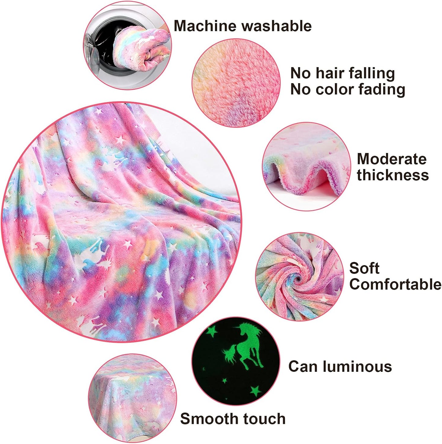 GLOWING BLANKET FOR KIDS (6 x 6 Feet size)
