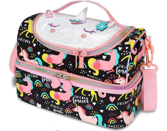 Multipurpose Double Decker Insulated Bag For Kids - Luxury Quality