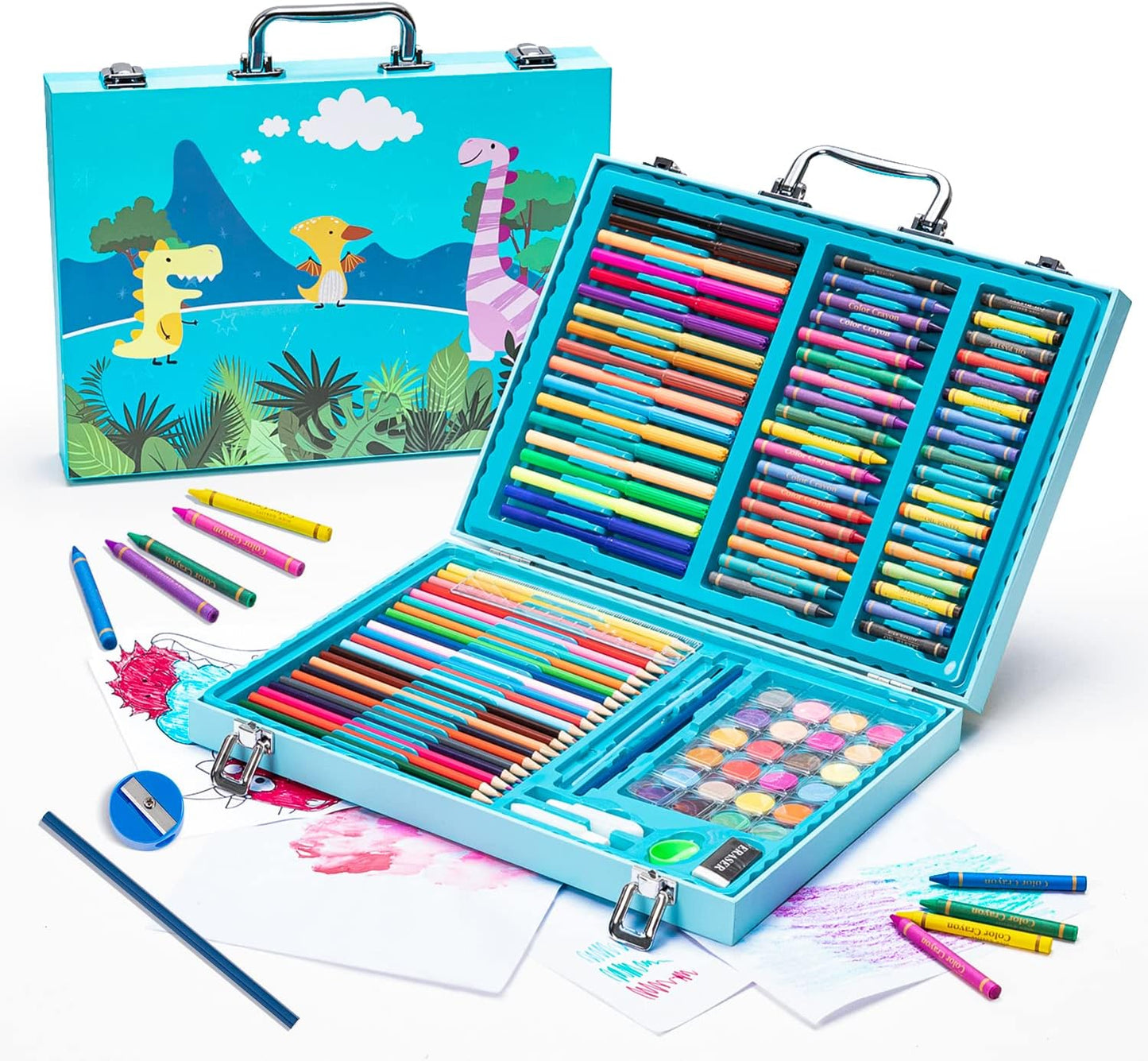 Art and Craft Kit for kids (Coloured Pencil, Markers, Water colours, Tube colours, Sketchpens, Oil pastel, Brushes)