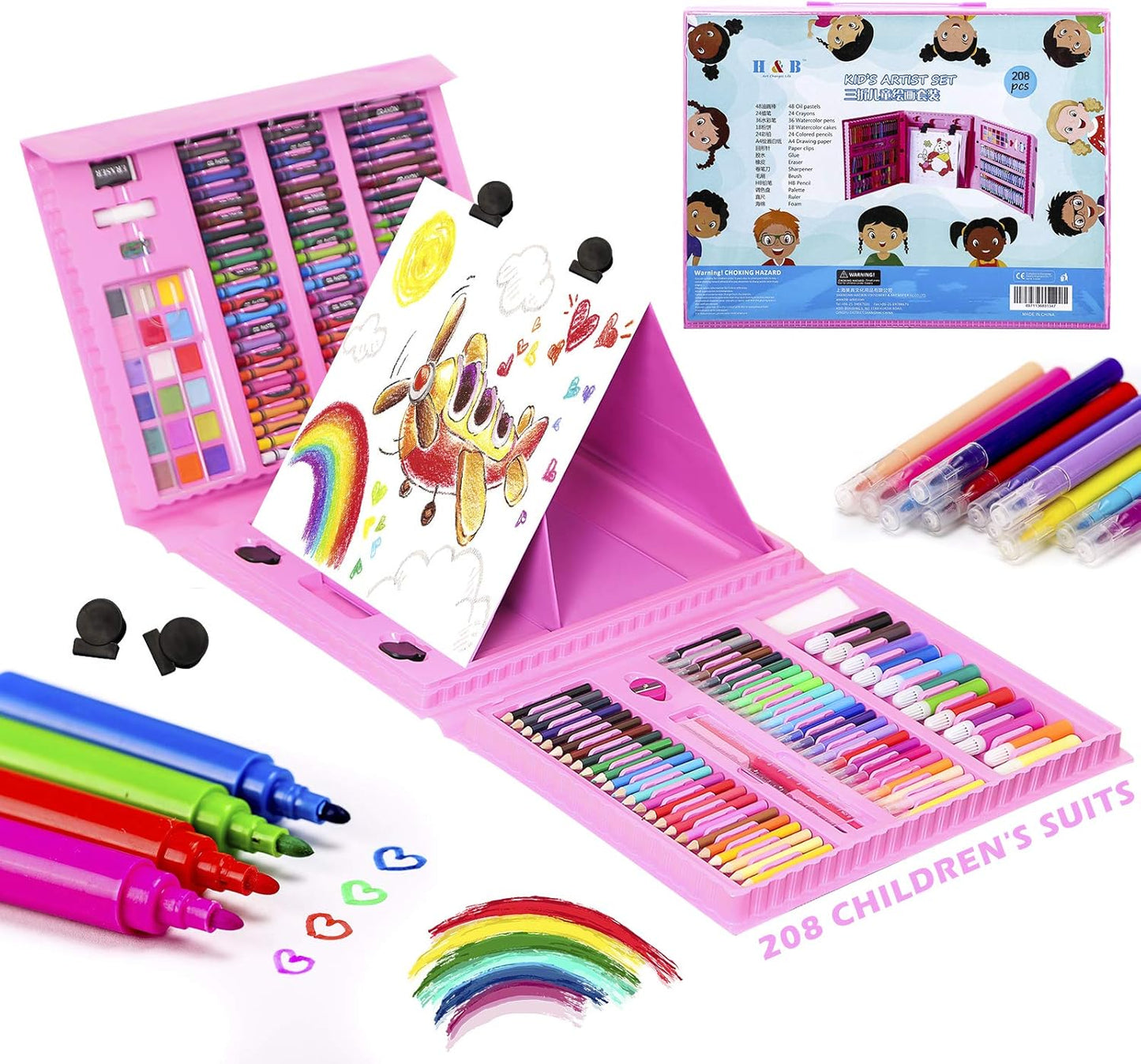 Art and Craft Kit for kids (Coloured Pencil, Markers, Water colours, Tube colours, Sketchpens, Oil pastel, Brushes)