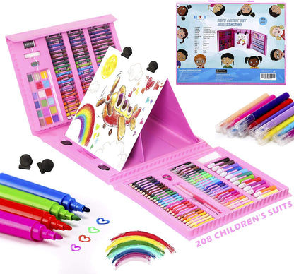 Art and Craft Kit for kids (Coloured Pencil, Markers, Water colours, Tube colours, Sketchpens, Oil pastel, Brushes)