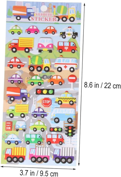 Vehicles - 3D Puffy Stickers