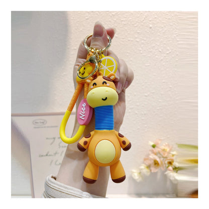 Giraffe Neck Pop It Keychain -  3D Silicone