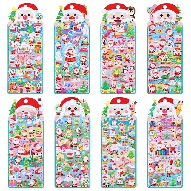 Cute 3D Christmas Stickers - Festive Fun to Your Holidays