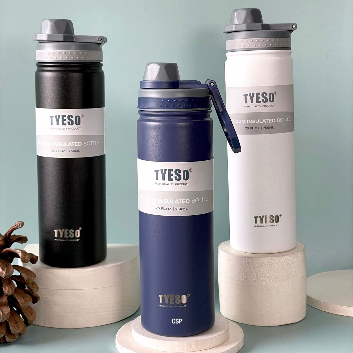 Tyeso - 750ml Vacuum Steel Bottle (Hot/Cold)