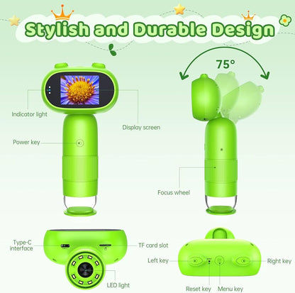 Advanced Microscope - 16M | HD Screen | 8 LED Lights