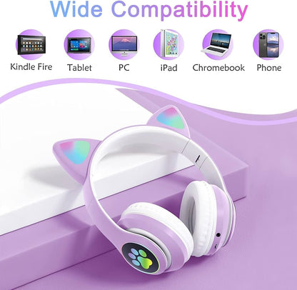 Meow Headphones with Lights - Wireless, Bluetooth