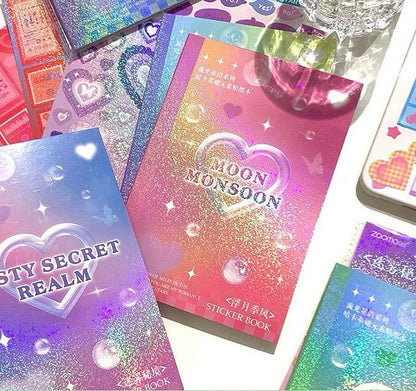 Misty Secret Realm - 24 Sheets Glitter Sticker Book