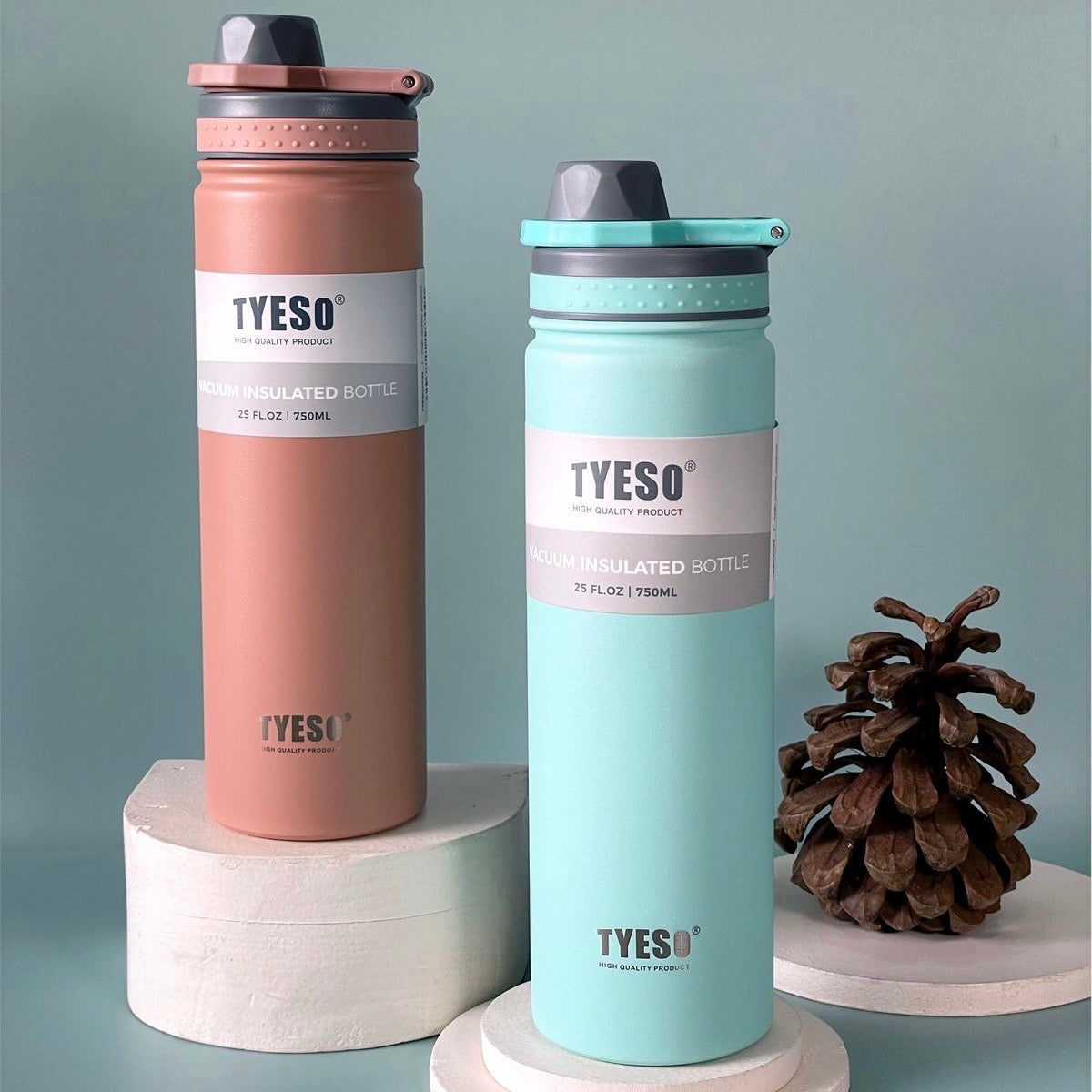 Tyeso - 750ml Vacuum Steel Bottle (Hot/Cold)