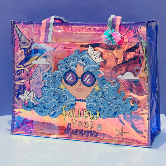 Large Capacity | Multipurpose Holographic Luxury Tote
