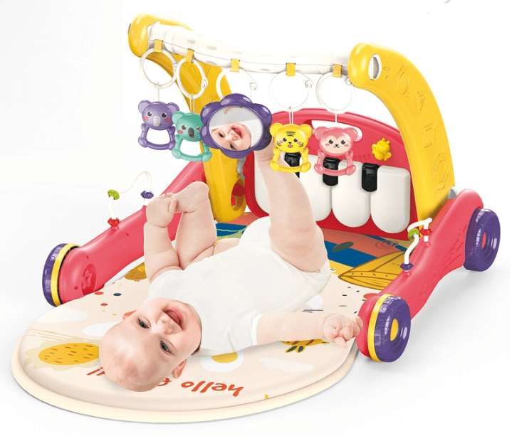 2 In 1 Baby Walker & Piano Rack | Baby Gym Play Mat