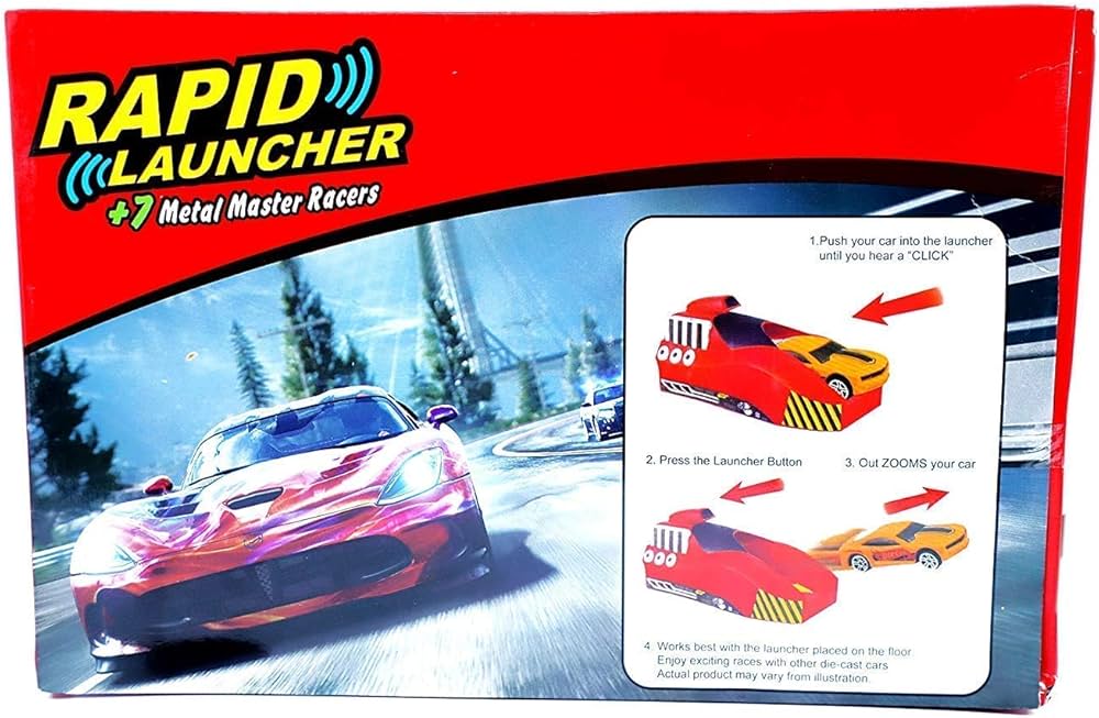 Rapid Launcher + 7 Die Cast Cars