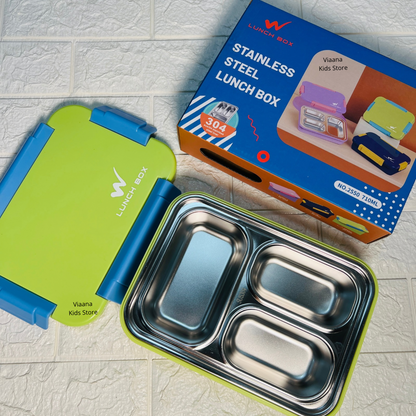 Opaque Lid : Spill Free 3 Grids Lunchbox