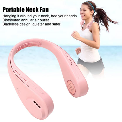 Portable Neck Fan - Rechargeable, 5 Speeds !