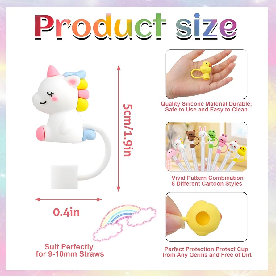 3D Straw Toppers - Stanley | Stylist | Silicone