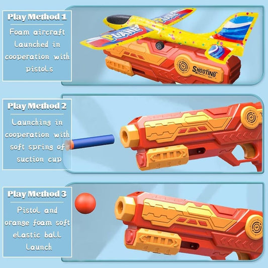 3 in 1 - Glider, Plane and Shooting Gun