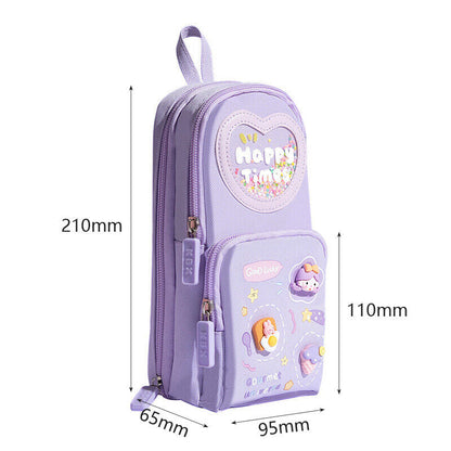 School Bag Shape Kawaii Pencil Pouch