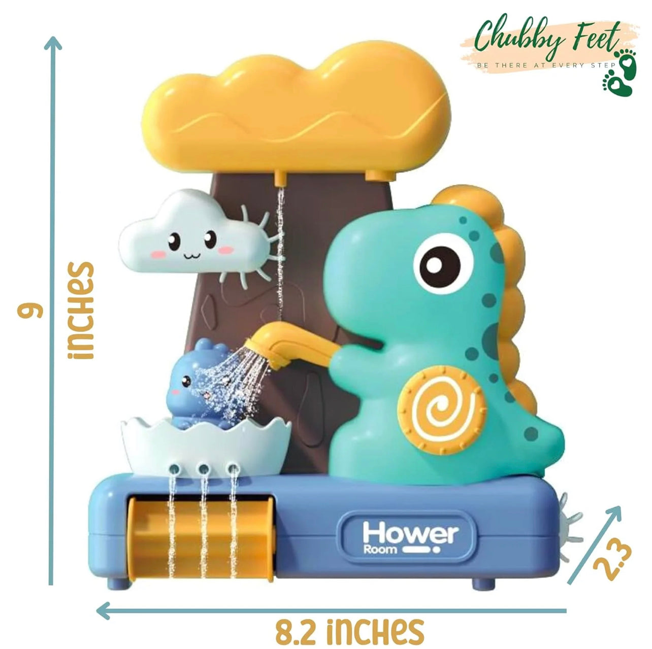DinoSplash : Interactive Dinosaur Water Bath Shower Toy for Kids
