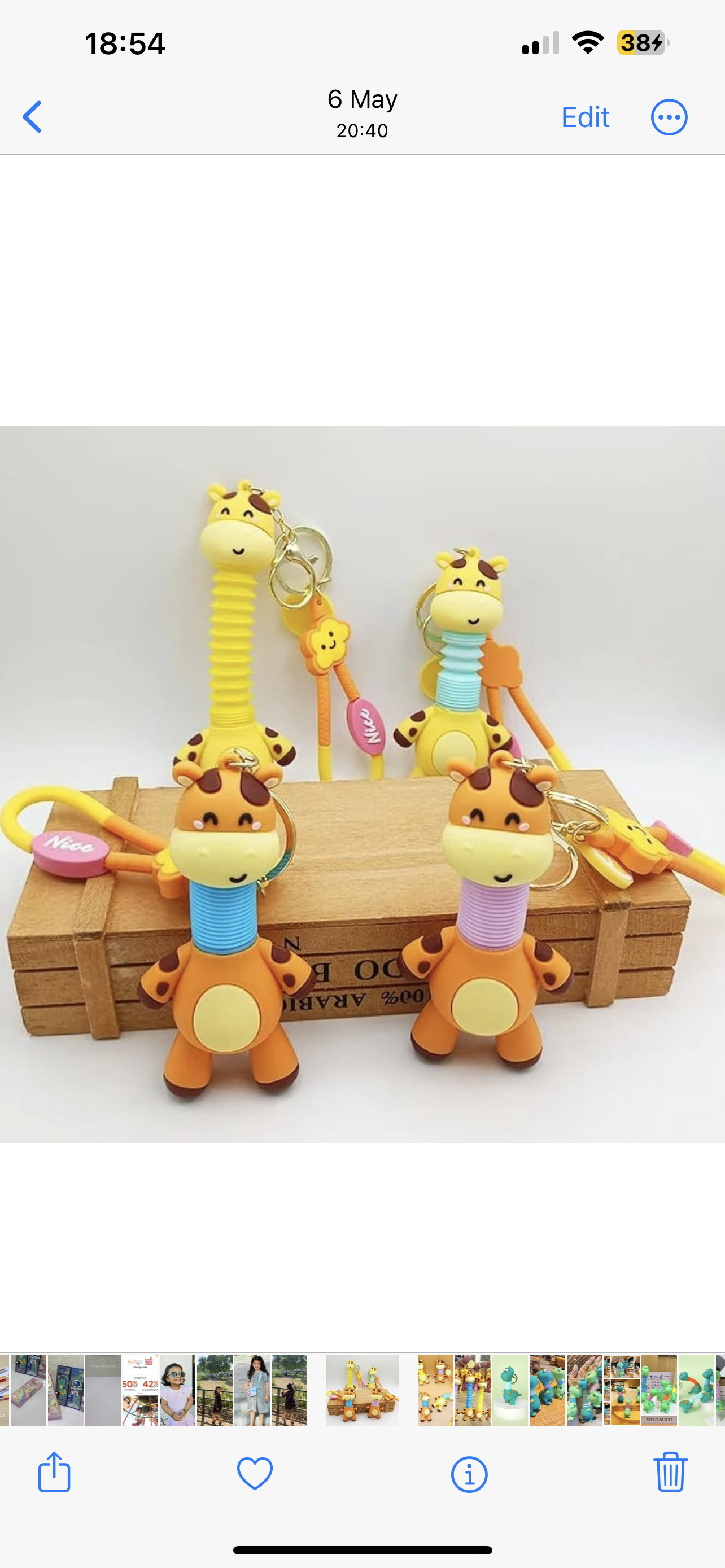 Giraffe Neck Pop It Keychain -  3D Silicone