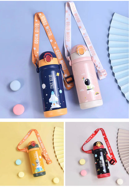 Space Vacuum Flask with 2 Caps