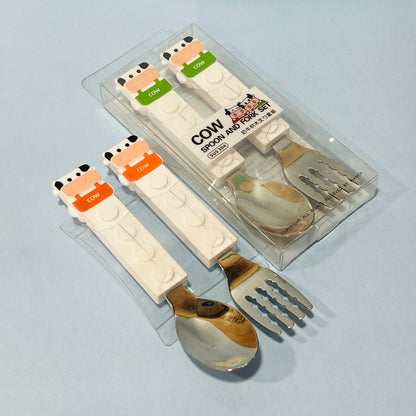 Cow - Kids Spoon And Fork Set