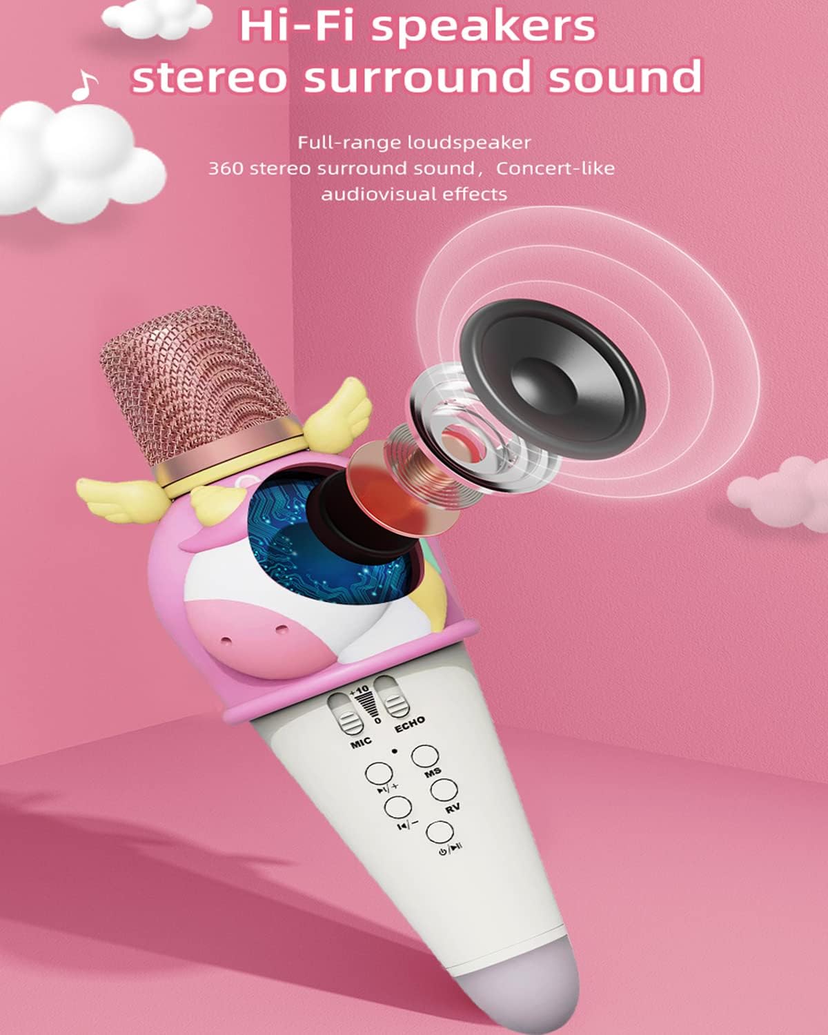 Sing Along  Mike - In Built Cute Bluetooth Mike with Speaker