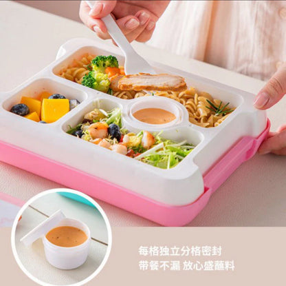 Spill Proof 4 Compartment Lunch Box - Food Grade, BPA Free