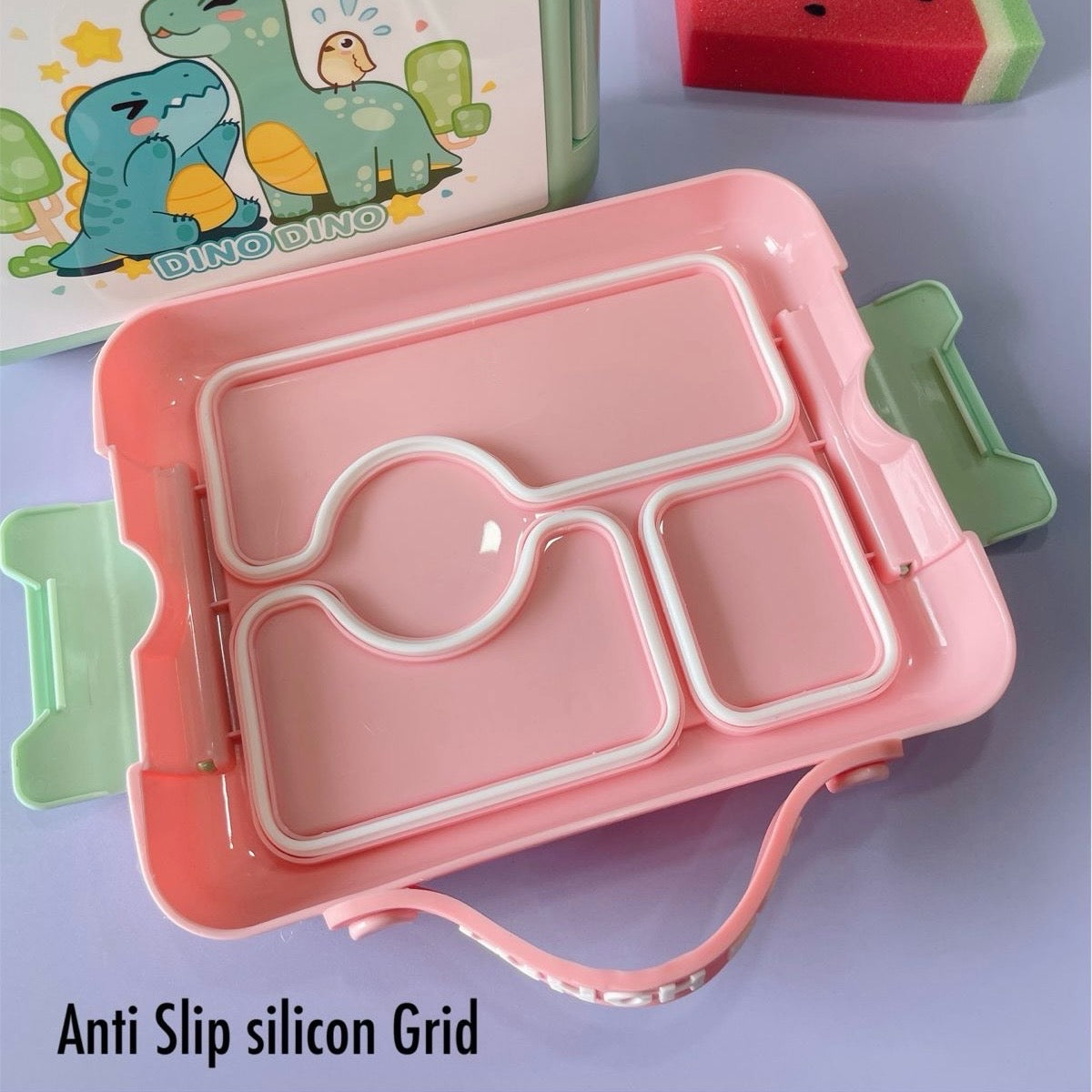Spill Proof 4 Compartment Lunch Box - Food Grade, BPA Free