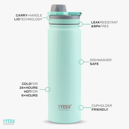 Tyeso - 750ml Vacuum Steel Bottle (Hot/Cold)