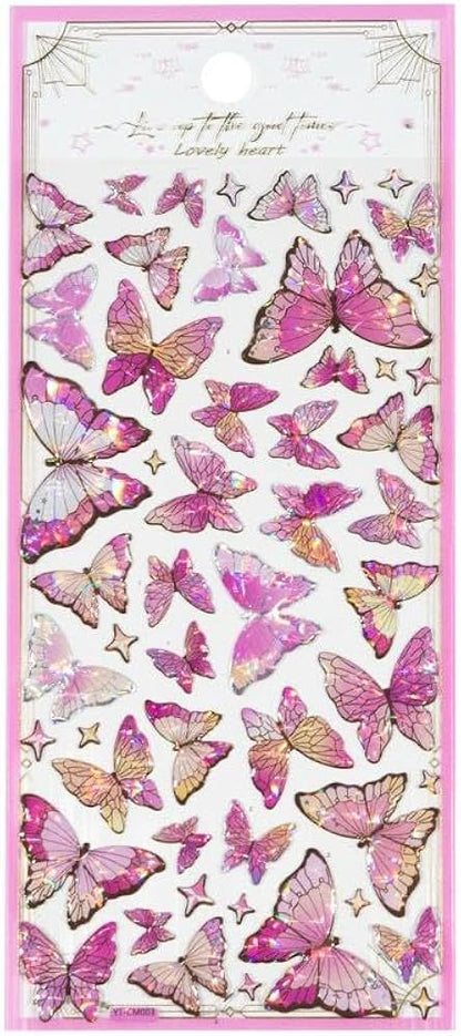 Glittery Butterfly Stickers