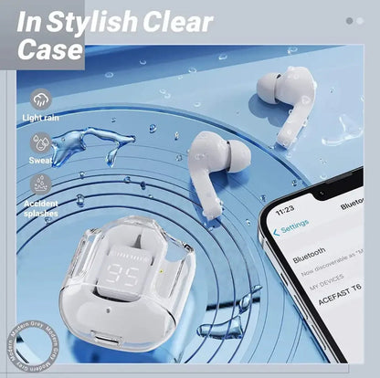 Wireless Bluetooth Earbuds: Transparency, LED Display, and Fast Charging