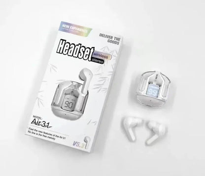 Wireless Bluetooth Earbuds: Transparency, LED Display, and Fast Charging